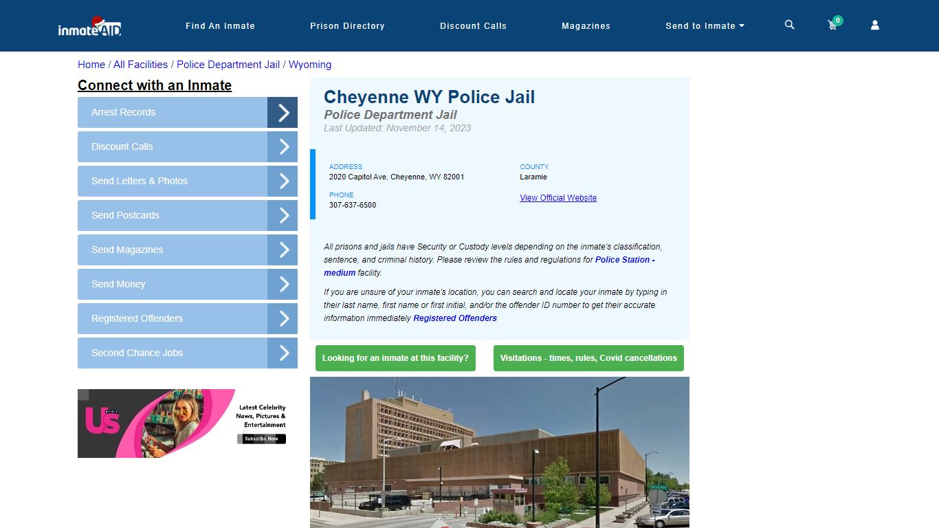 Cheyenne WY Police Jail & Inmate Search - Cheyenne, WY